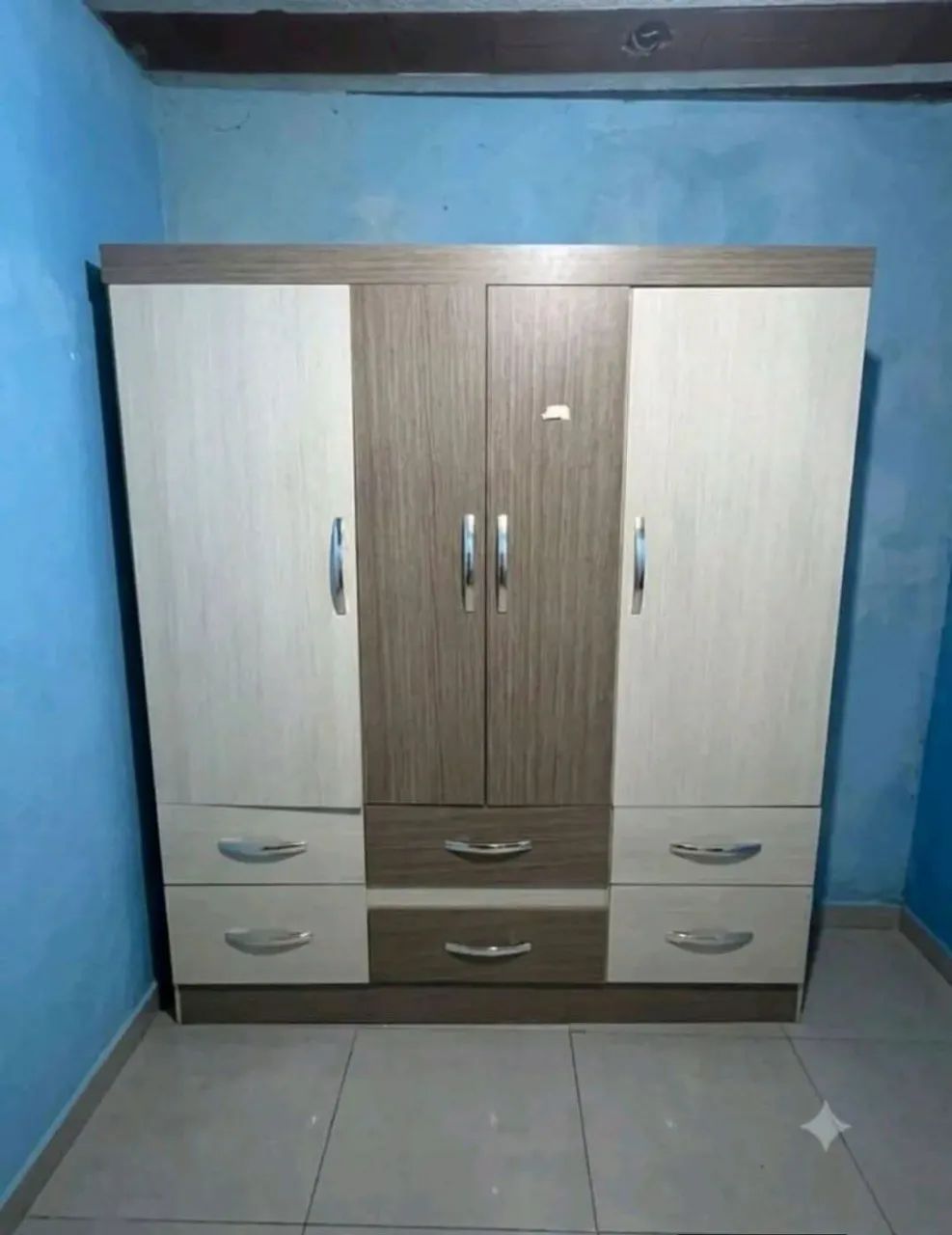 GUARDA ROUPA CASAL AMADEIRADO 