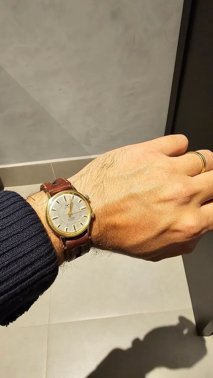 Relógio Suíço Vintage Alarme Technos - Foto 5
