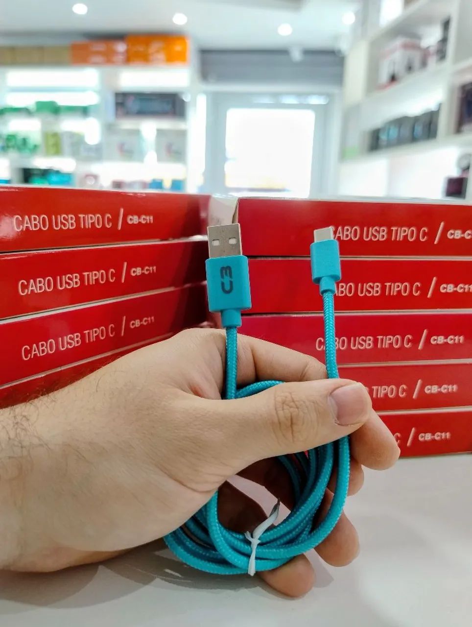 Cabo USB para USB-C C3Tech 1m 2A Atacado e Lote - Foto 2