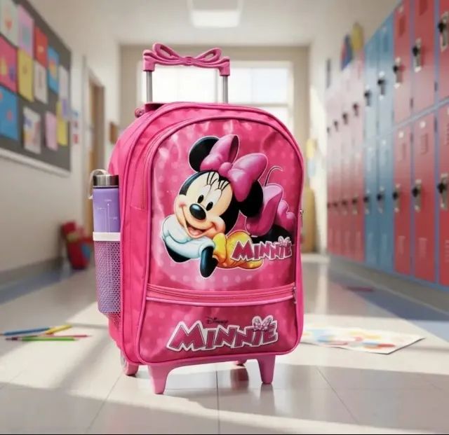 Mochila Escolar Feminina com rodinhas - Foto 4