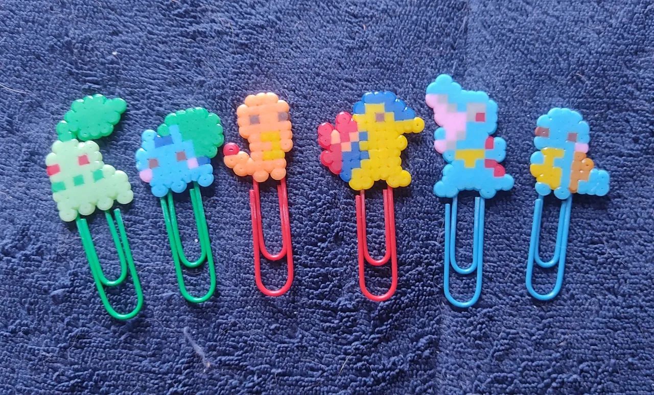Clips artesanais hama beads 