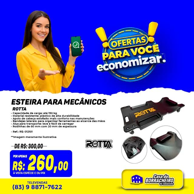 PROMOÇÃO - Esteira para Mecânicos - Rotta376 - Foto 2