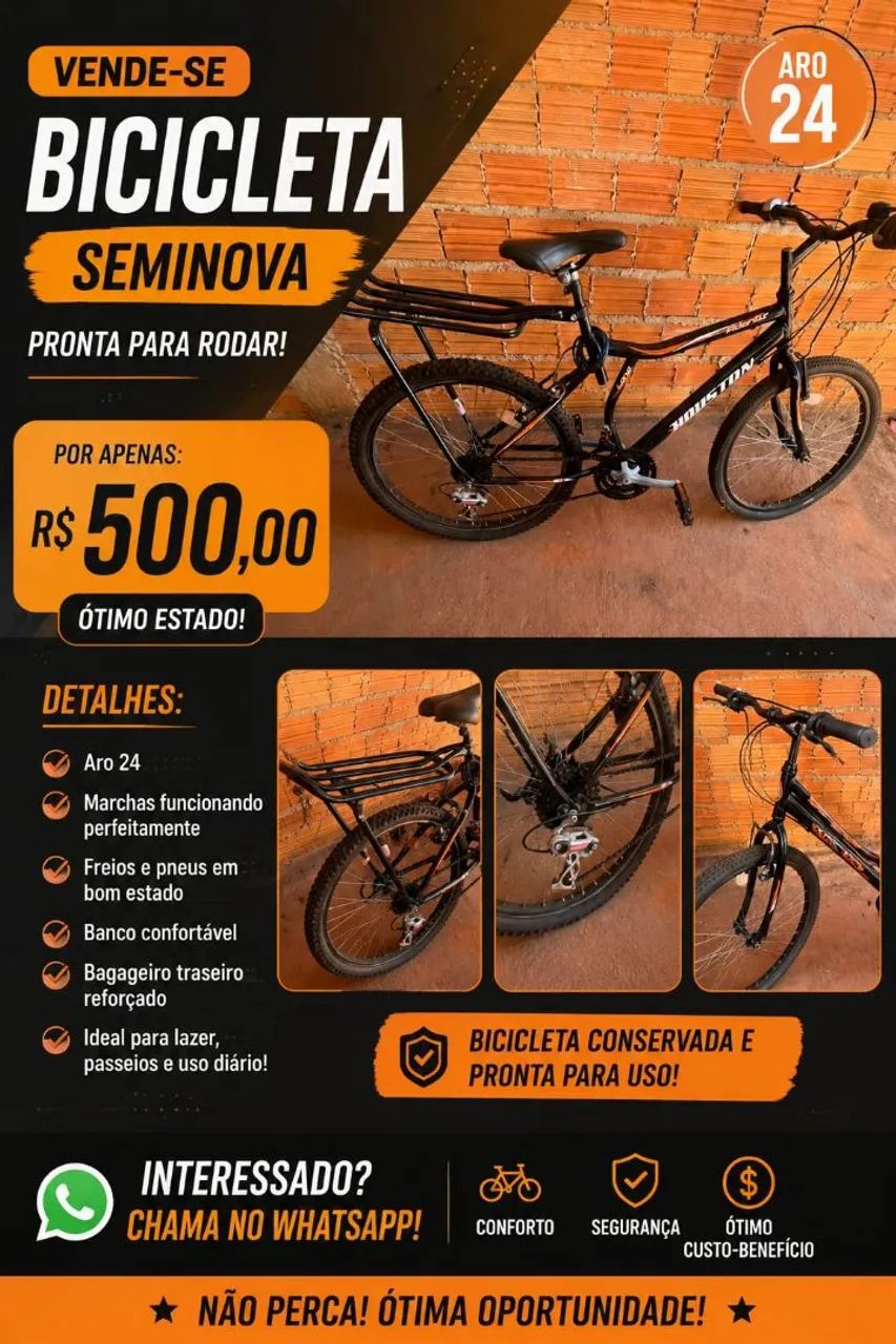 Bicicleta semi nova