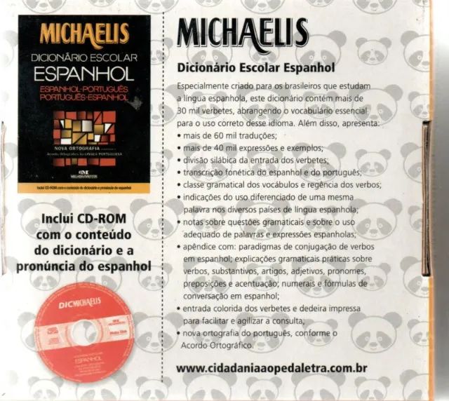 Dicionário Escolar Michaelis (2009) - Espanhol - CD-Rom Mini - Foto 2