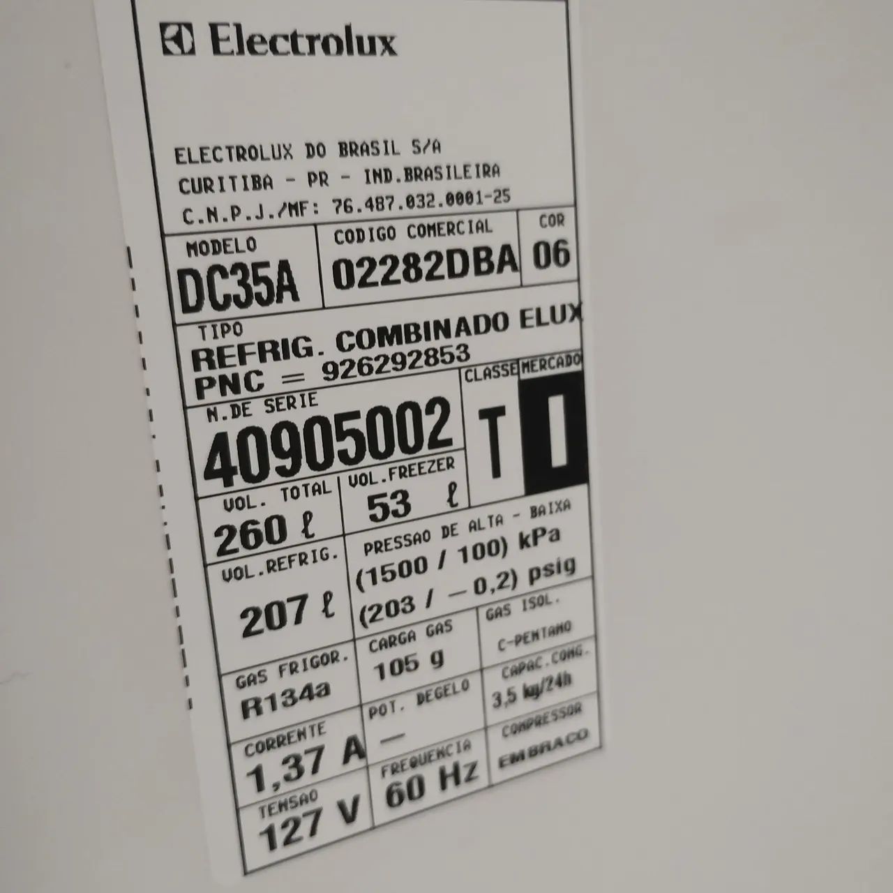 Geladeira Eletrolux DC35A