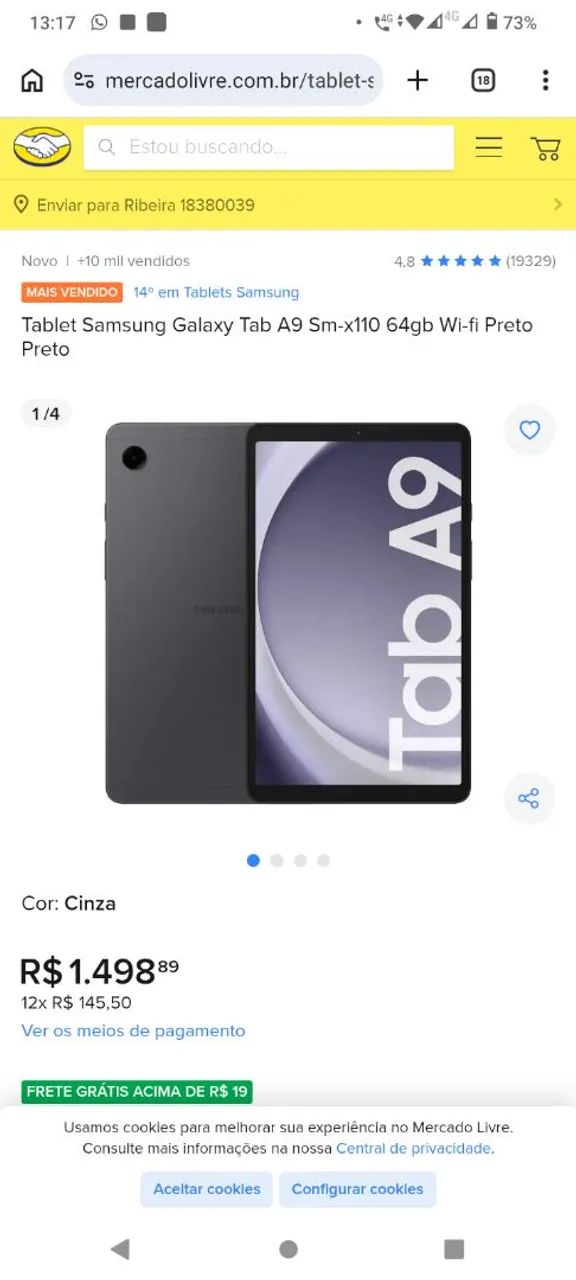 Tablet n caixa