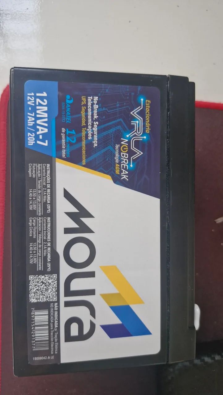 Bateria No-break Moura 12v 7ah 12MVA-7
