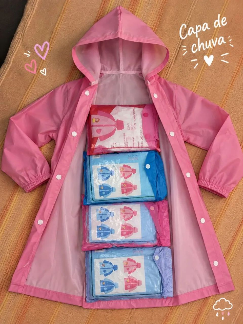 Capa de chuva infantil 