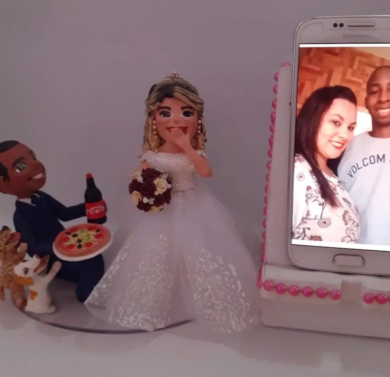 Esculturas personalizada em Biscuit para casamento