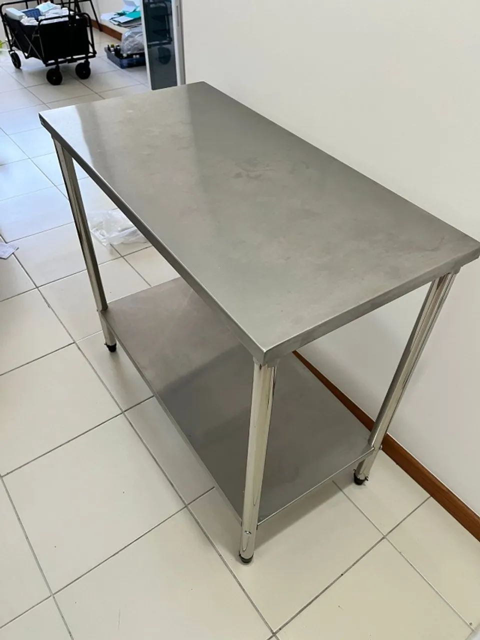 Bancada Mesa Inox Com Paneleiro  - Foto 3