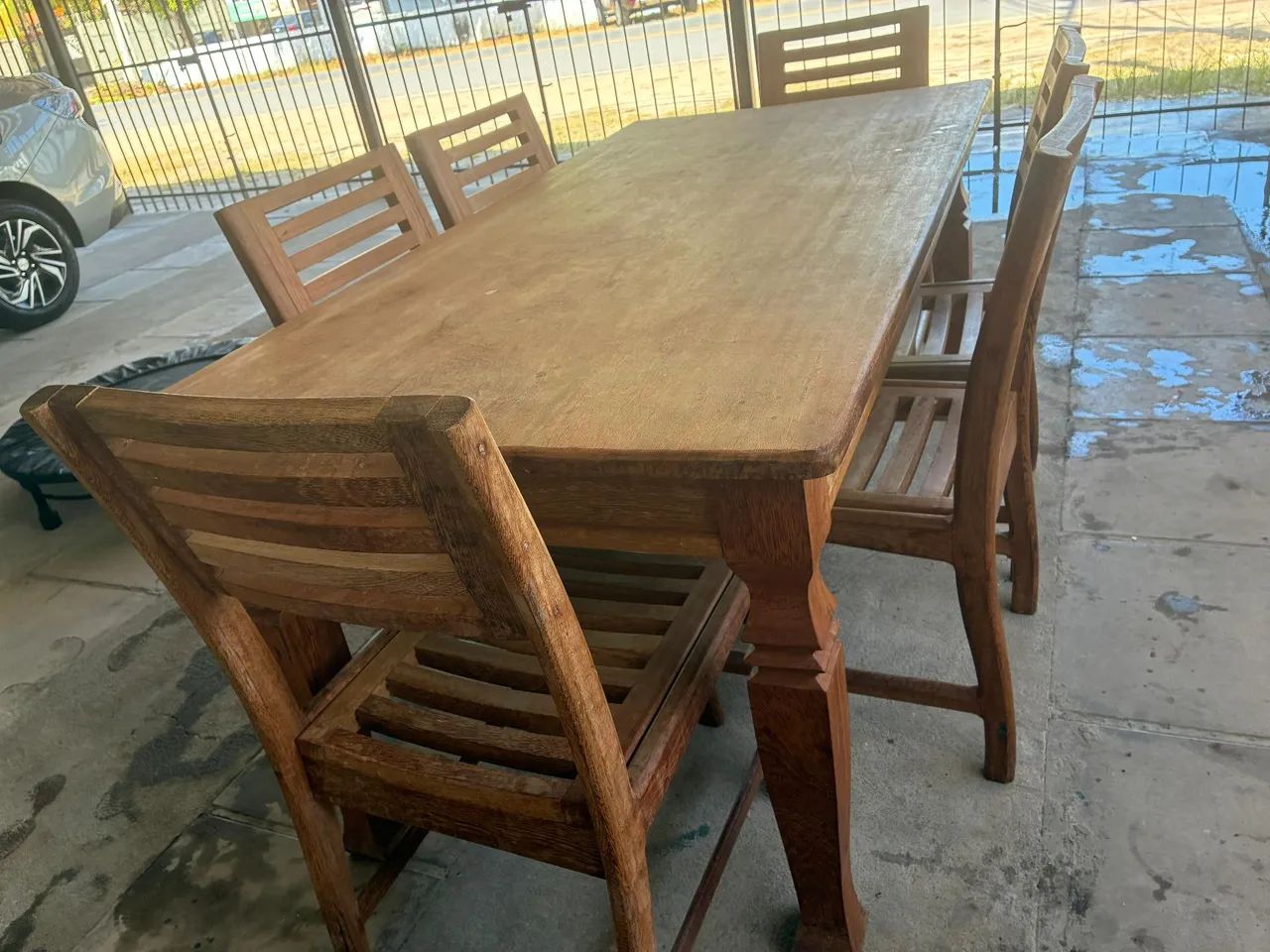 Mesa rústica de 6 lugares 1,85 x 0,90 - Foto 3