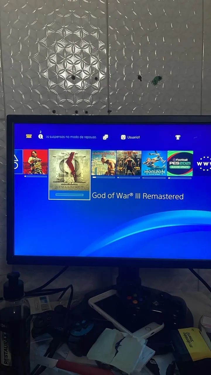 Ps4 desbloqueado cheio de jogos  na  caixa  - Foto 2