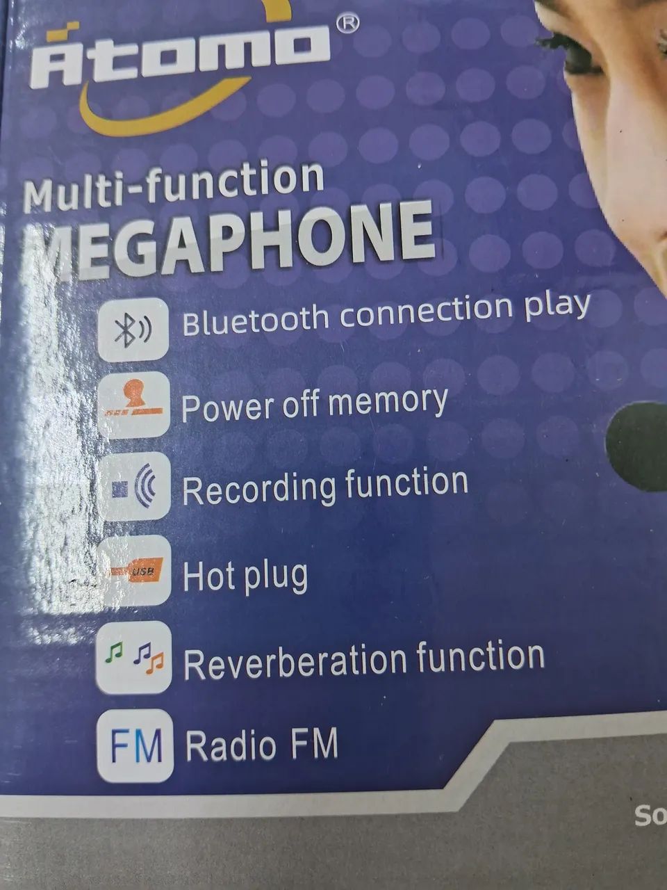 Microfone  Megafone Multifuncional  Atomo MO-150 - Foto 3