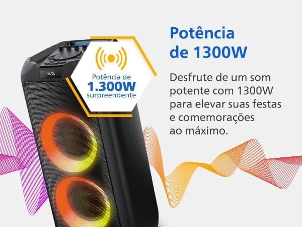 Caixa de som Philips Amplificada Bomber Fart 1300W - Foto 2