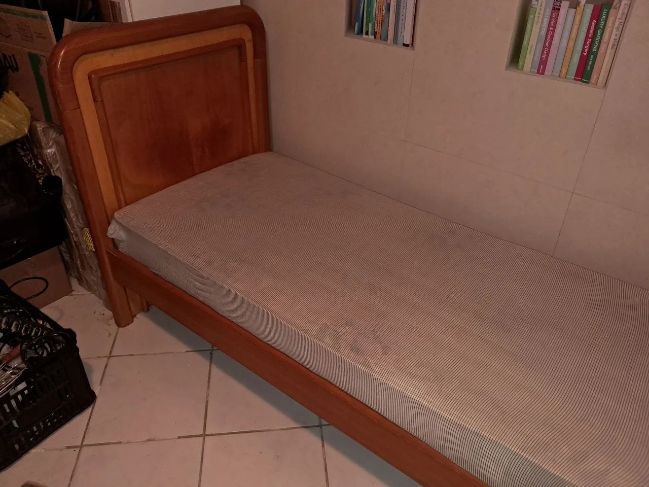 Particular: Colchão Ortobom + Cama de Madeira + Capa - Foto 2