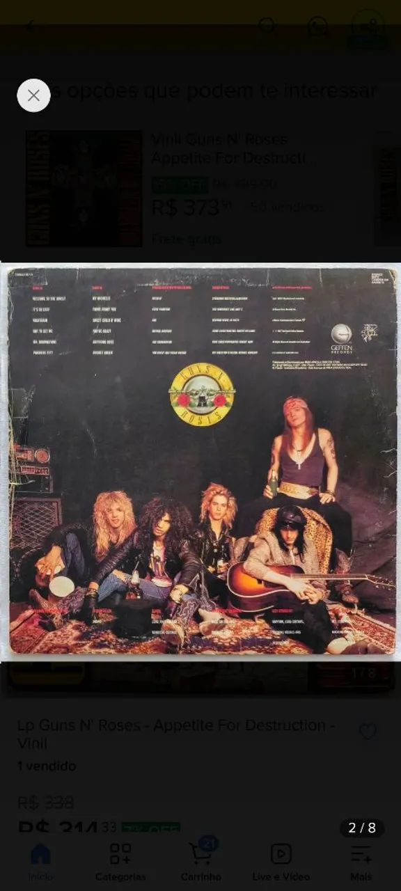 Vinil guns and Roses  - Foto 2