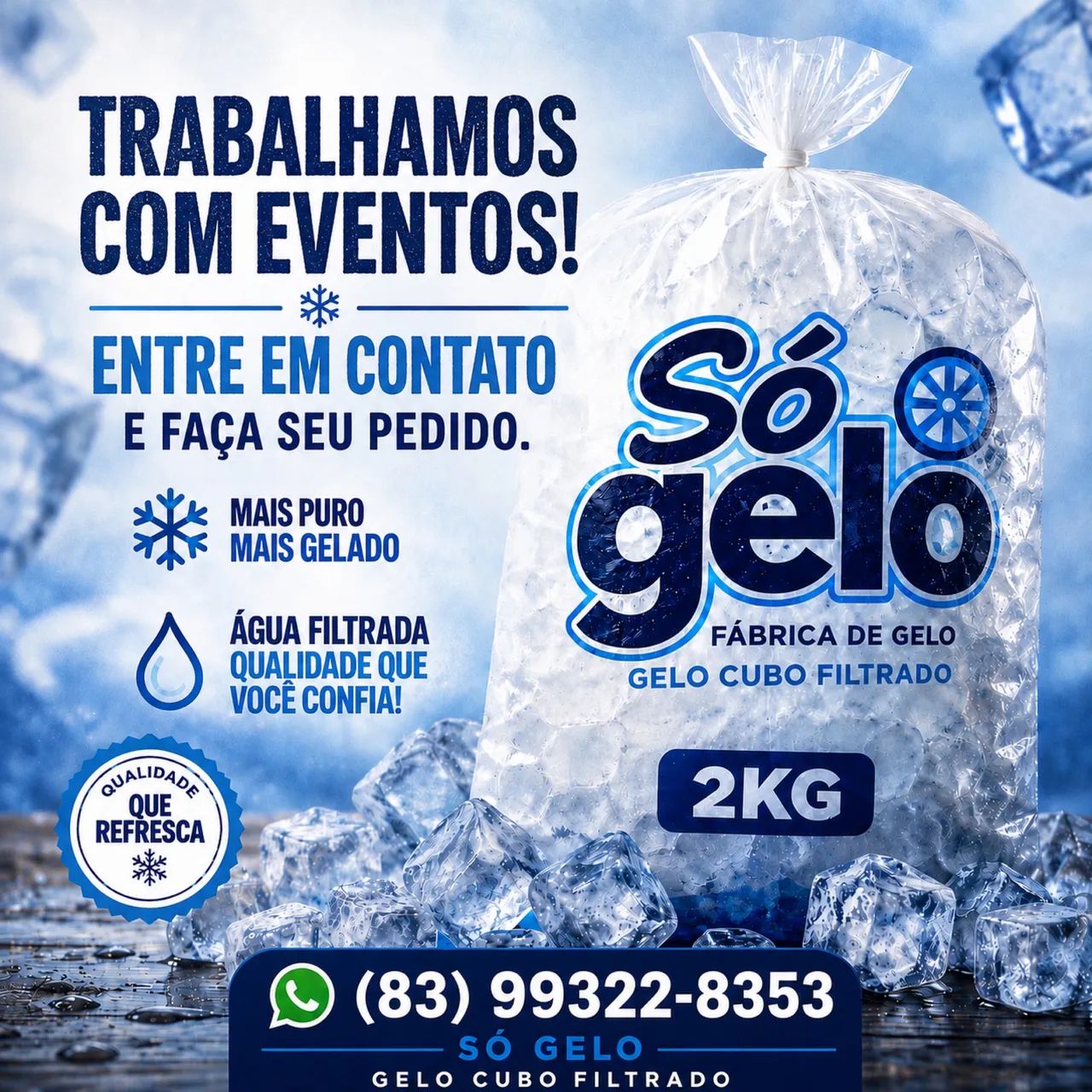 Saco de Gelo Cubo R$ 1,50 - Foto 2