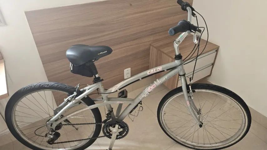 Bicicleta Caloi 100 Sport Aro 26 - 21 Marchas Shimano - Confortável