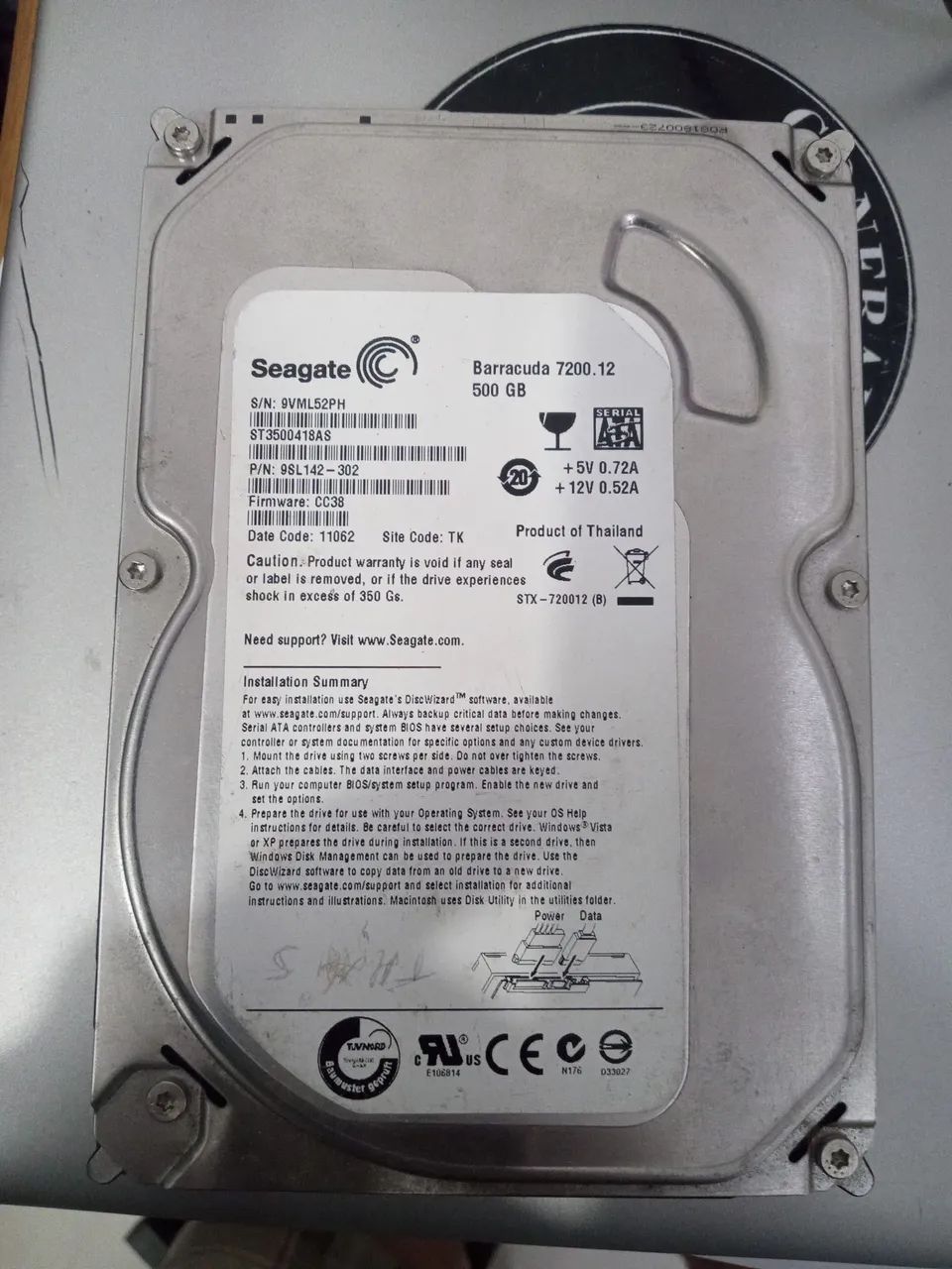 HD Seagate 500gb ..R$60,00445600549611786240
