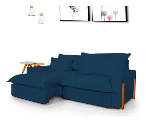Sofá cama azul marinho 2,50m  - Foto 2