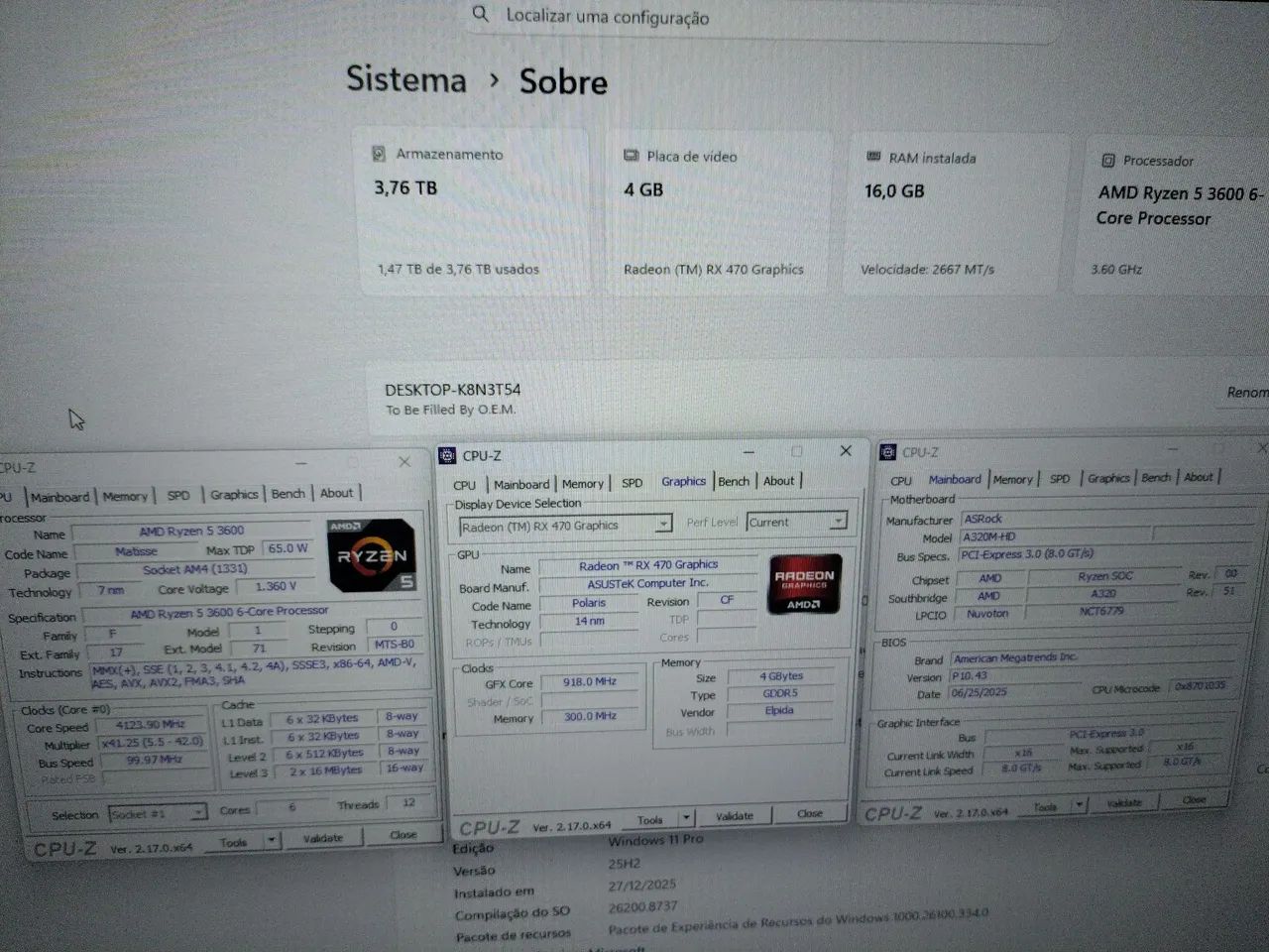 Pc gamer Ryzen 5 RX 470 4gb - Foto 4