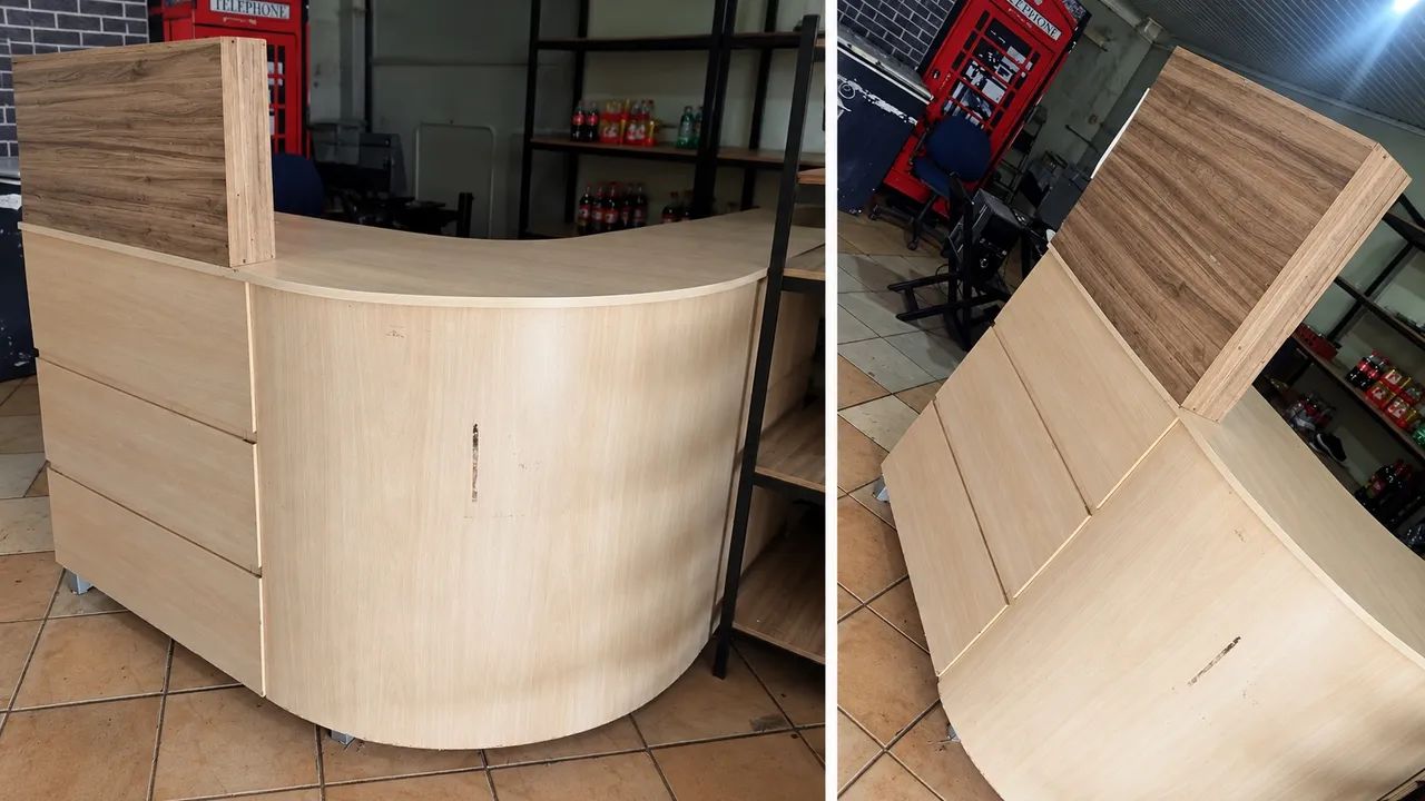 Balcão Comercial de Atendimento em MDF com Gavetas e Prateleiras - Foto 2