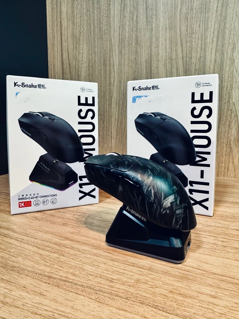 Mouse Gamer K-Snake X11 Wireless 1000Hz + Dock - 2.4G/Bluetooth - Foto 2