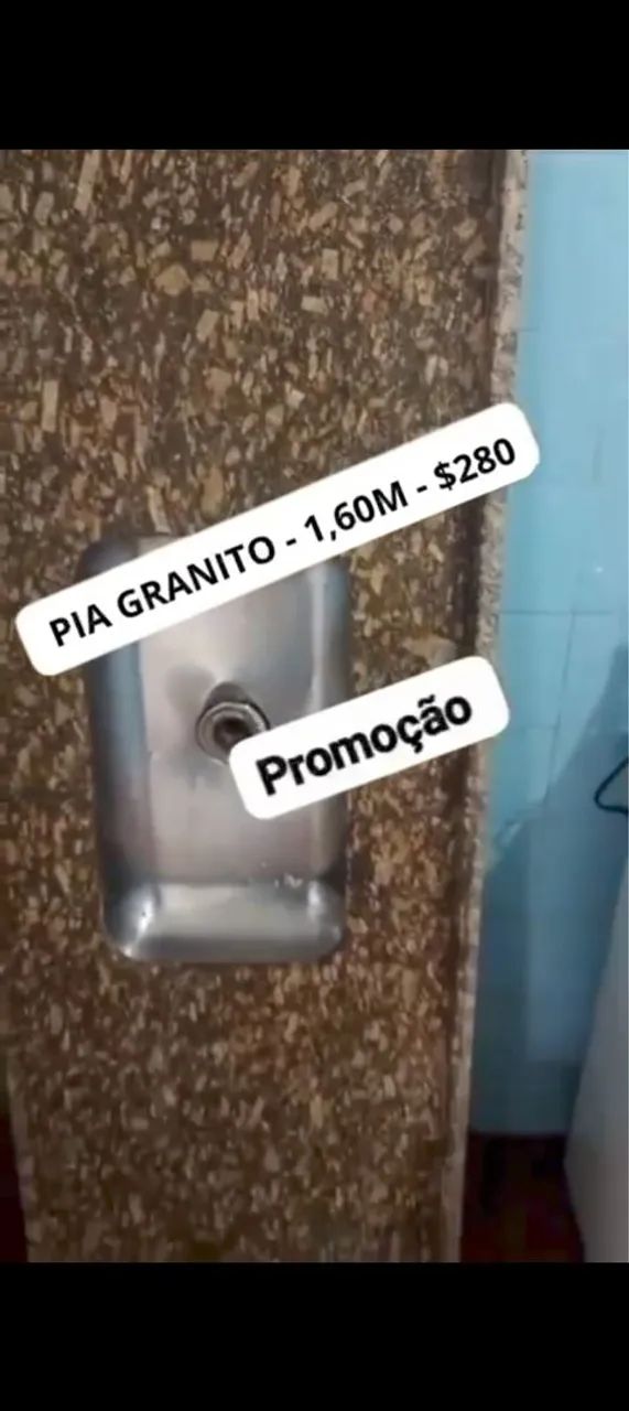 Pia de granito 1,60m