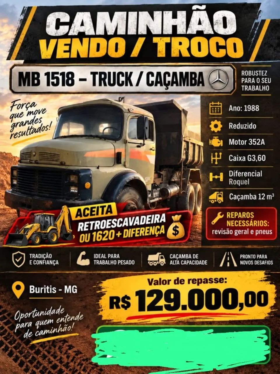 Vende- se caçamba 
