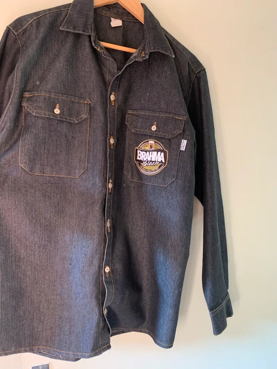 Camisa jeans Brahma chopp black  - Foto 5