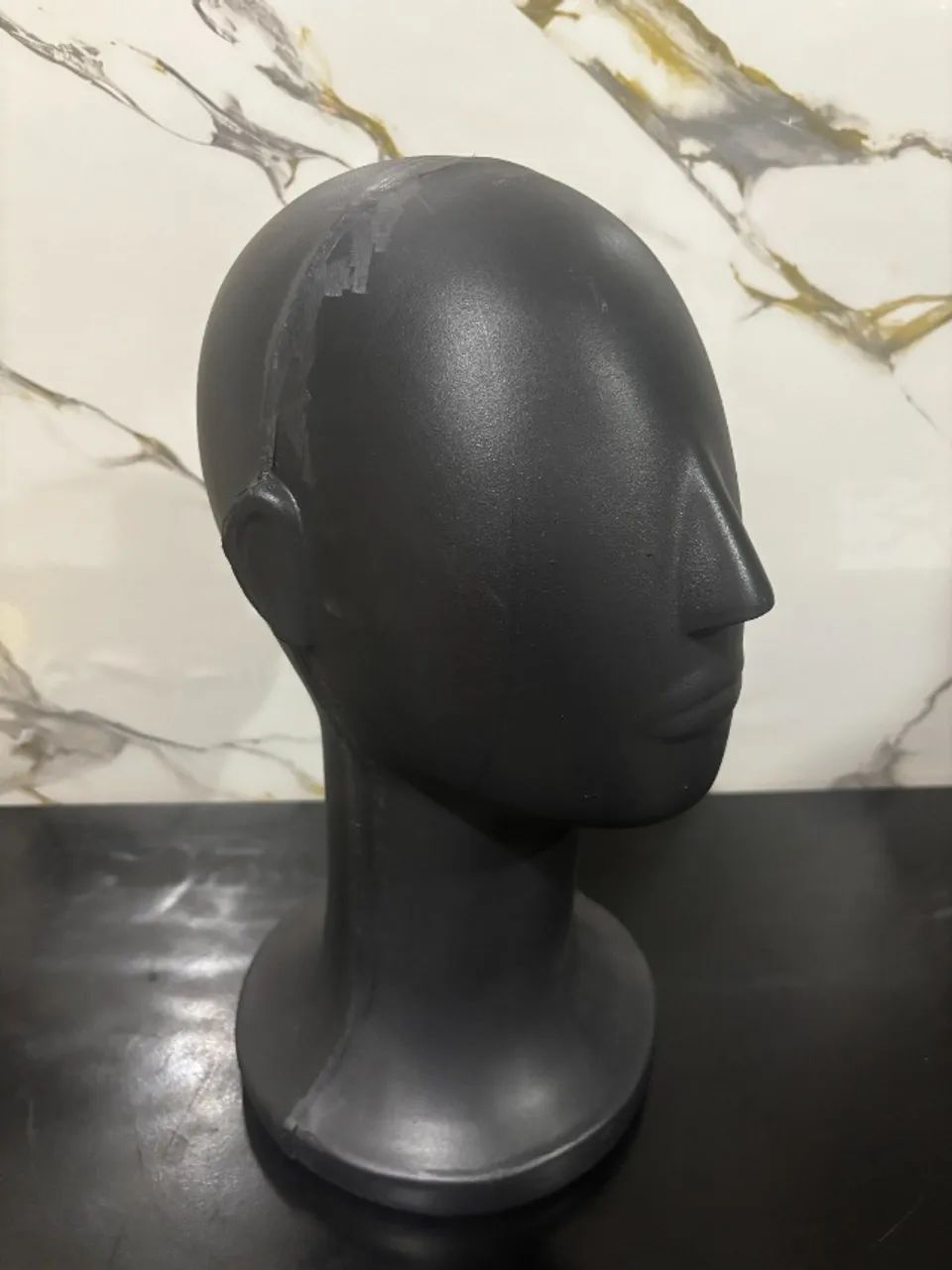 Cabeça / Busto Expositor Preto - 40 cm - Foto 2