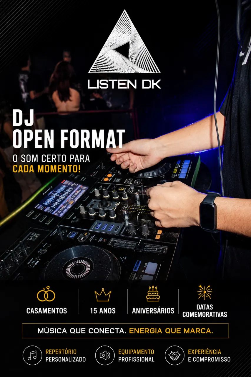 Dj open format profissional com 6 anos de experiência! 