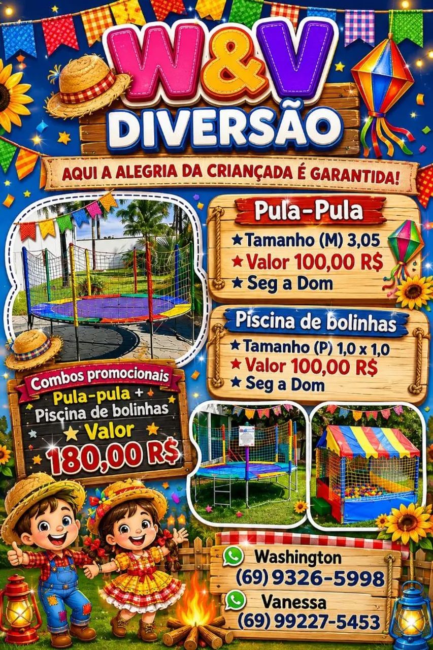 Aluguel de pula pula.