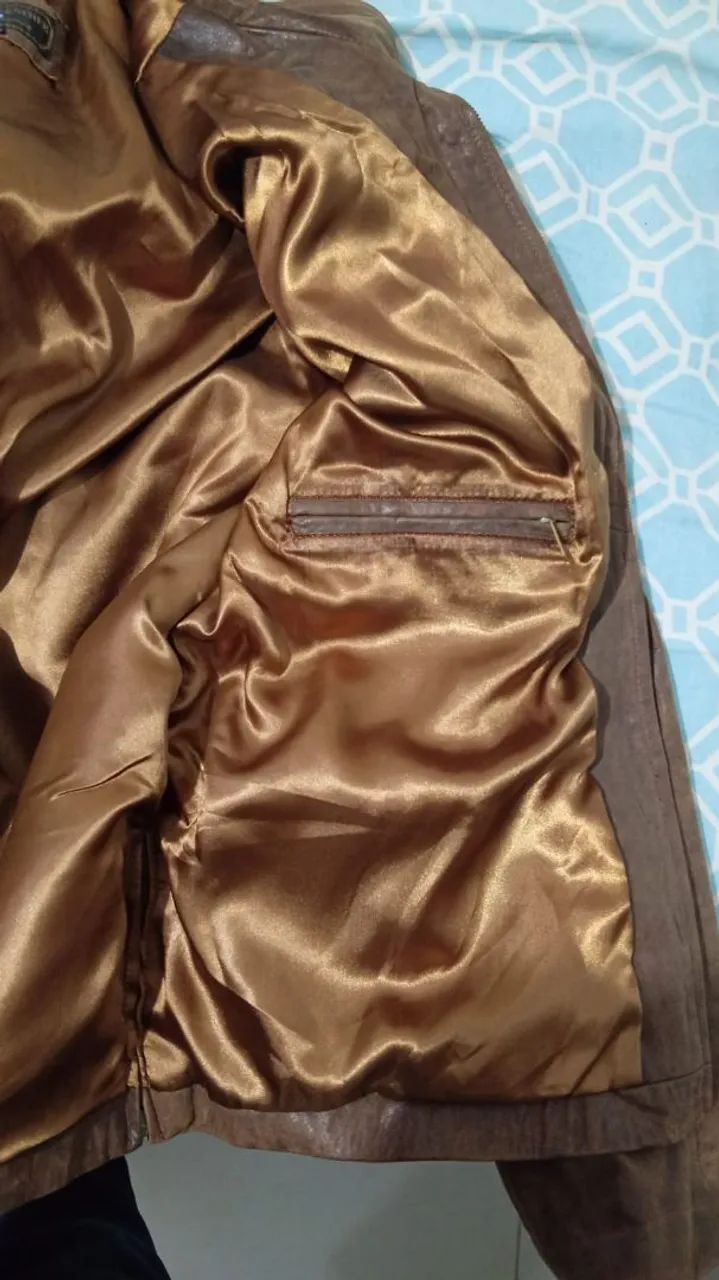 Jaqueta de couro masculina - Foto 4