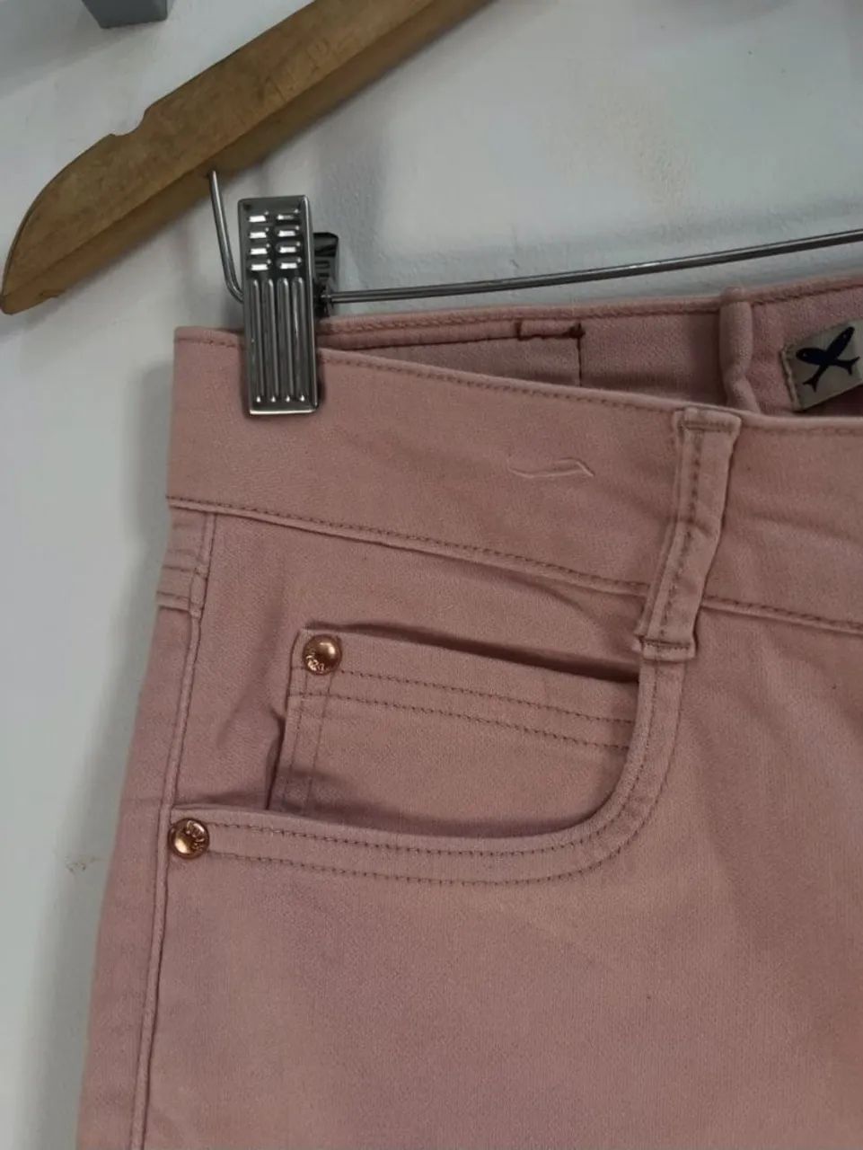 Calça Jeans Rosa Claro da Hering TAM 42 - Foto 4