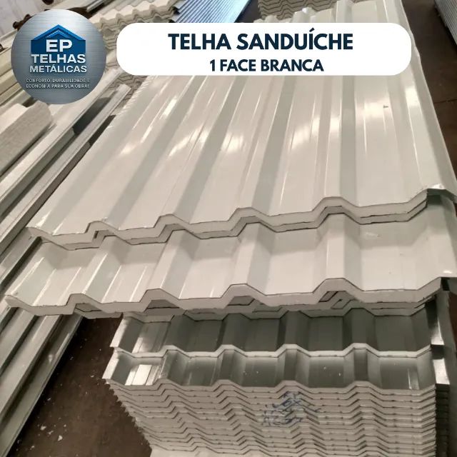 TELHA SANDUÍCHE 1 FACE BRANCA - Foto 6