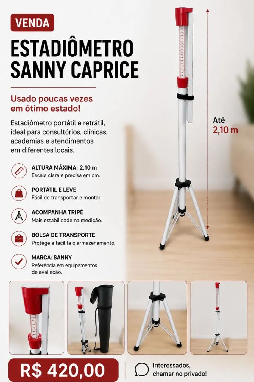 Estadiômetro portátil Sanny Caprice 