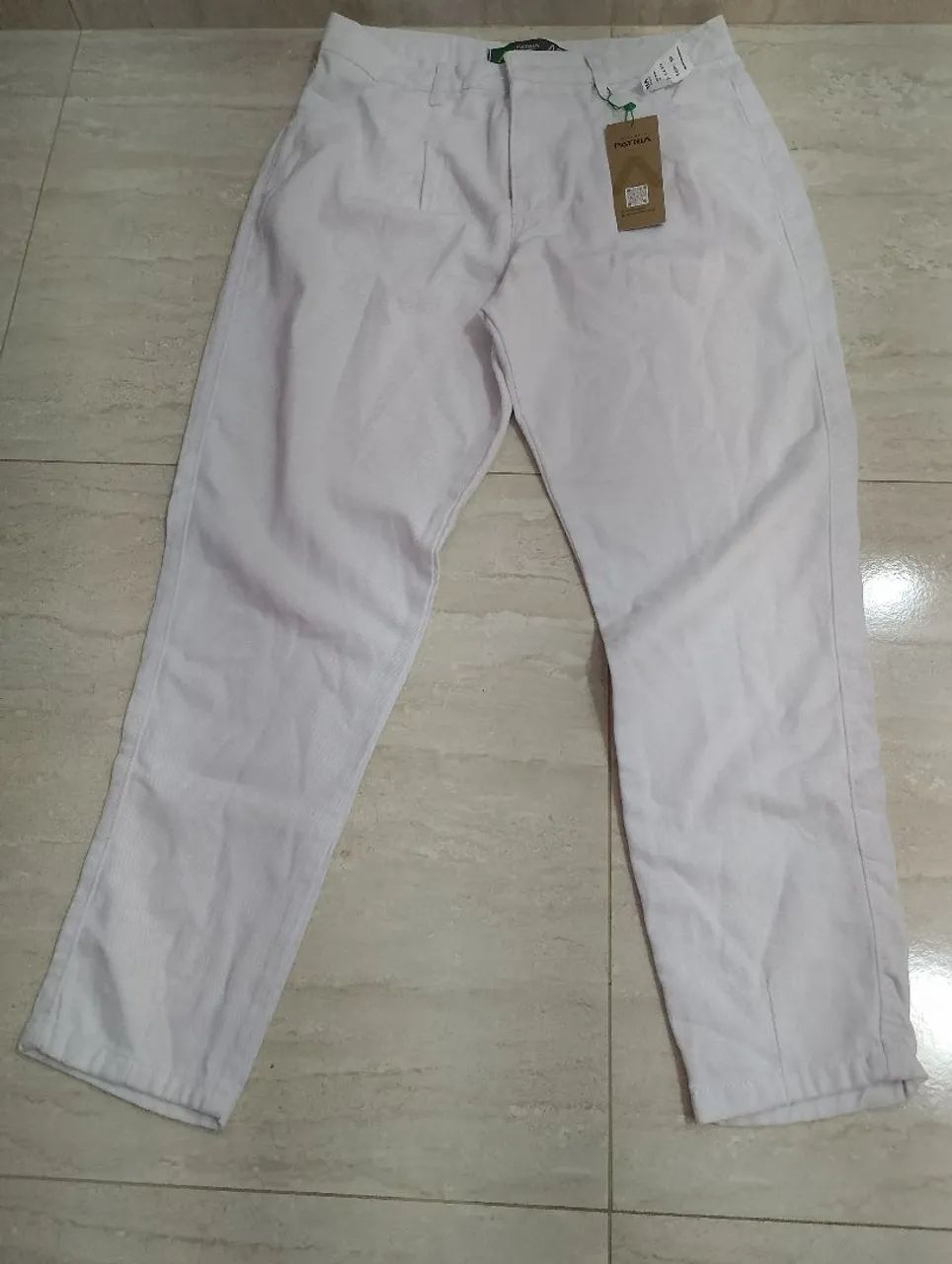 Calça Jeans Feminina Mom Branca Número 40 - Nova