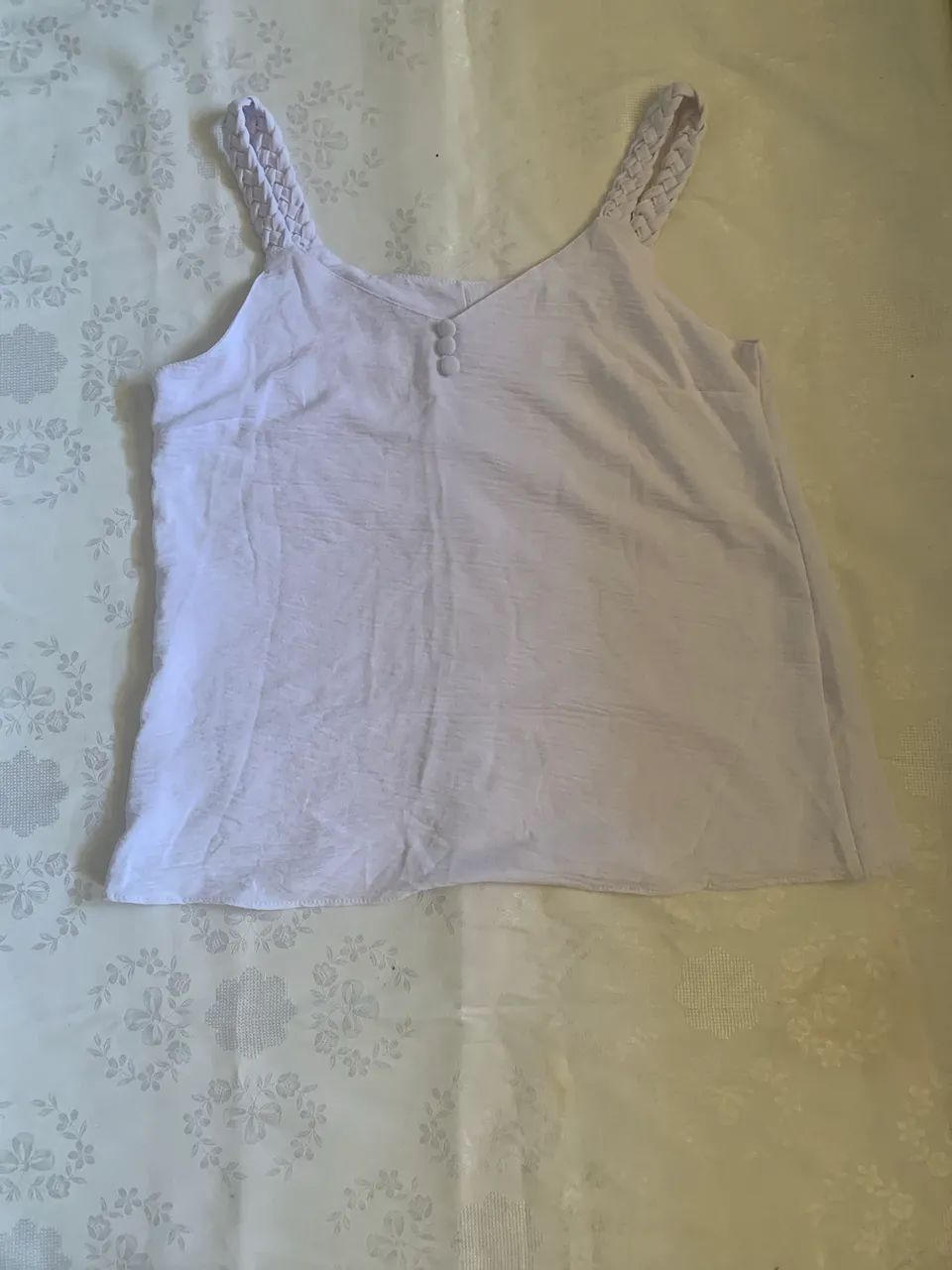 Blusinha Feminina branca de Alcinha  - Nova
