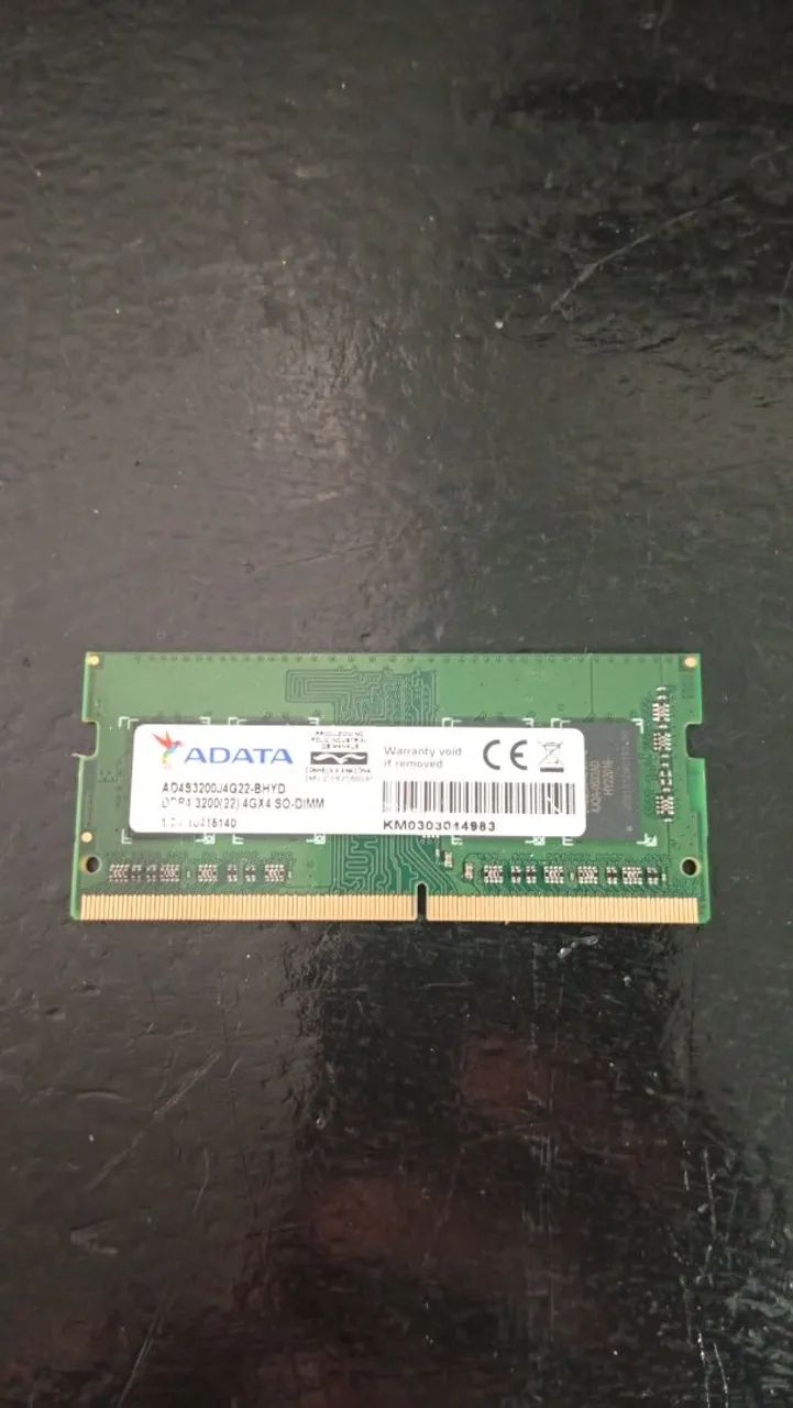 Memória ddr4 4 gb notebook 3200 hz