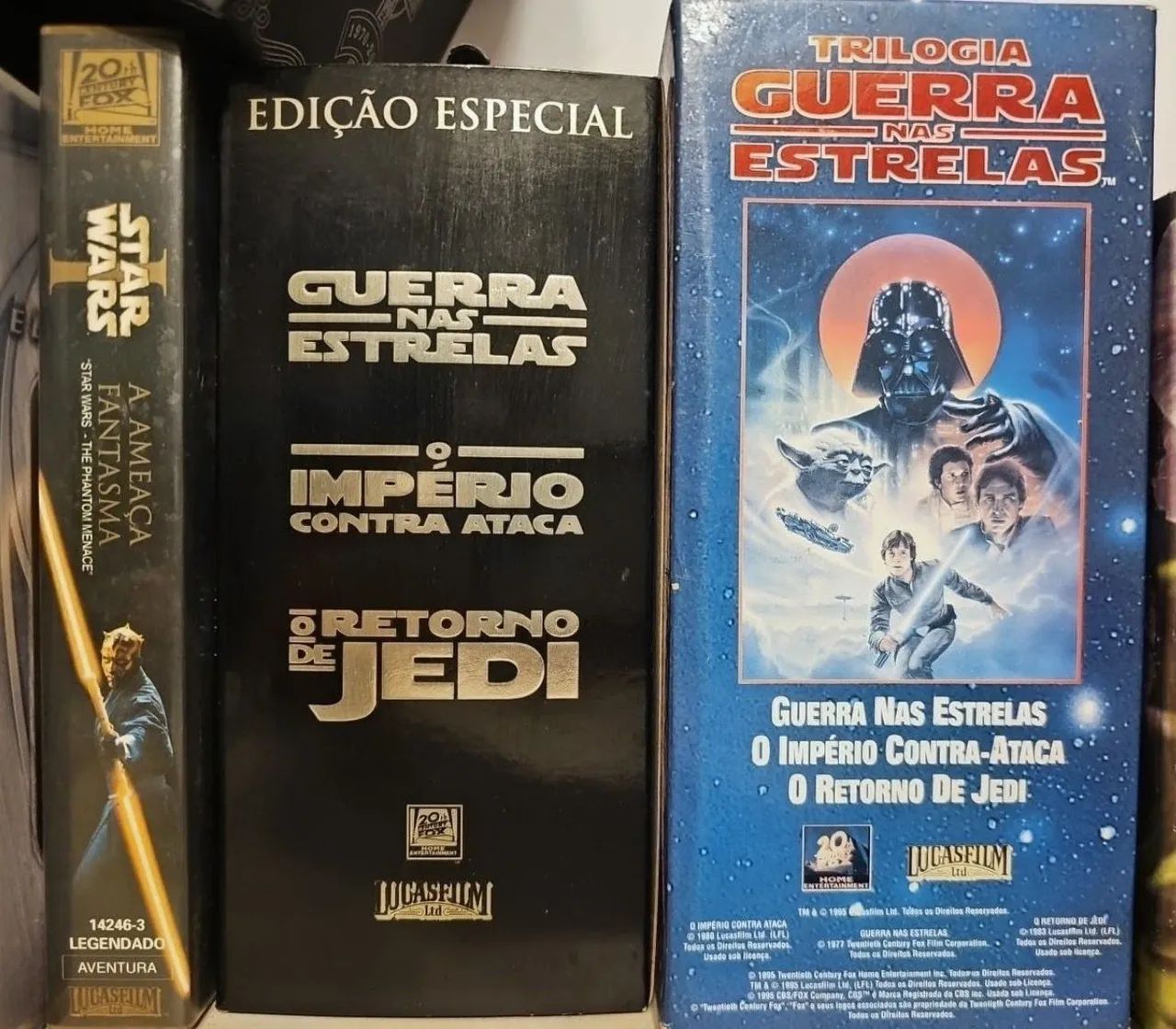 7 VHS coleção star wars Guerra nas Estrelas legendado originais de