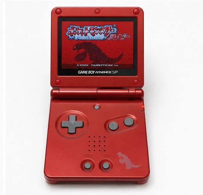 Nintendo Game Boy Advance SP IPS Backlight Tema pokémon Ruby  - Foto 3