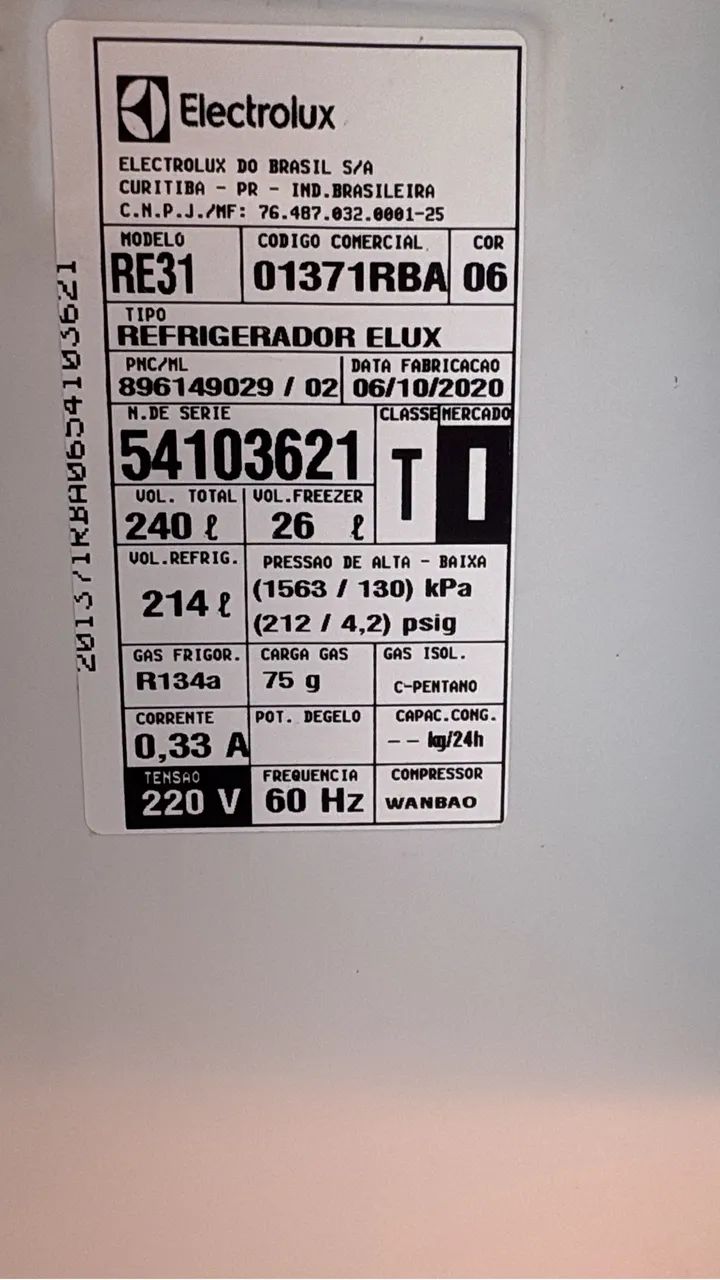 Geladeira Eletrolux RF31 em bom estado - Foto 5