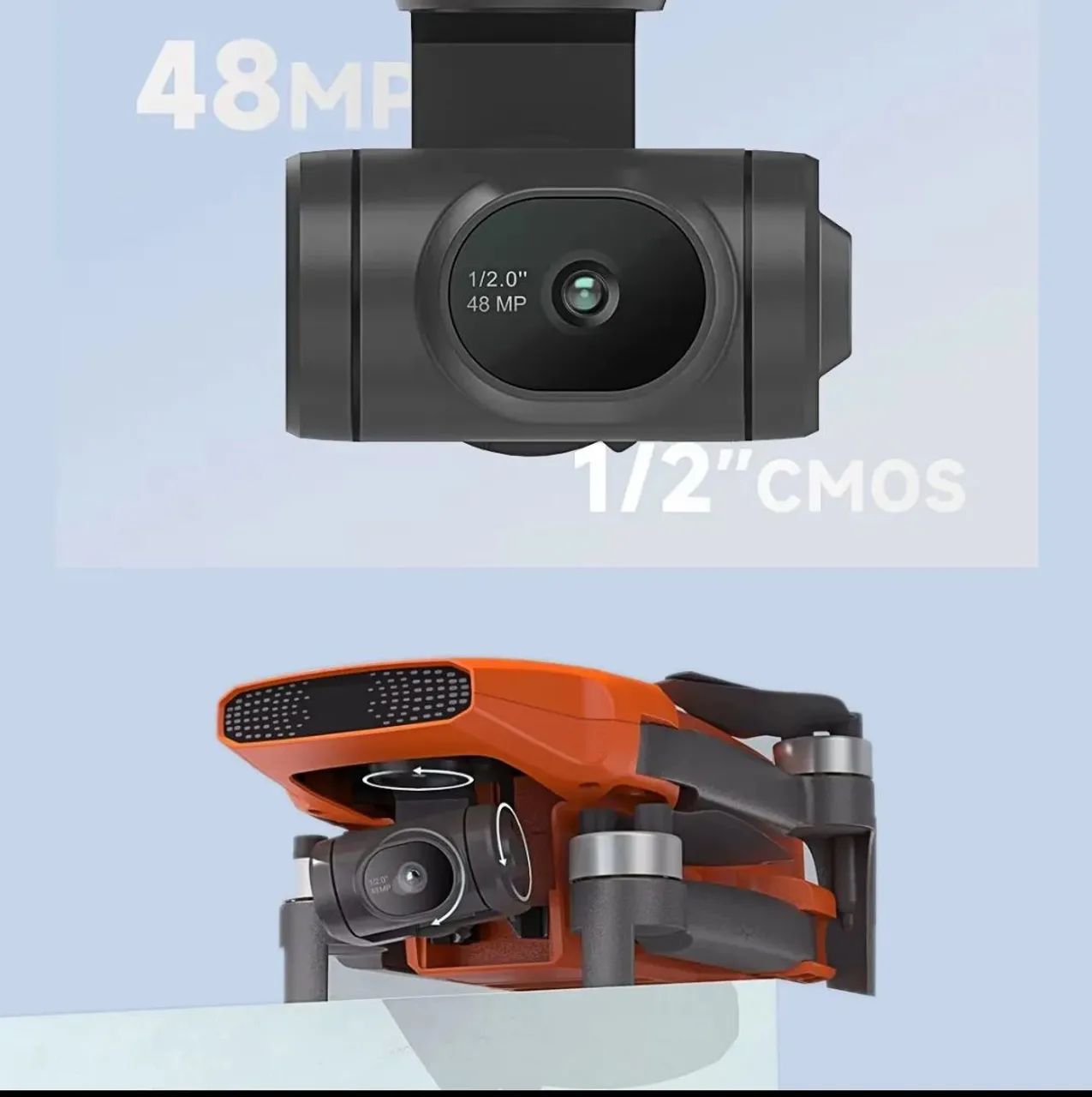 DRONE COM CÂMERA 4K GIMBAL 3 EIXOS C 3 BATERIAS  - Foto 4
