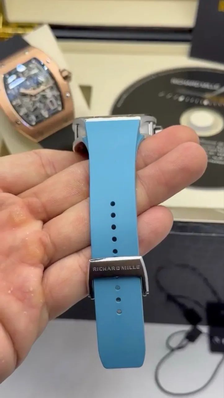 Relógio Richard Mille Clone Azul - Foto 3