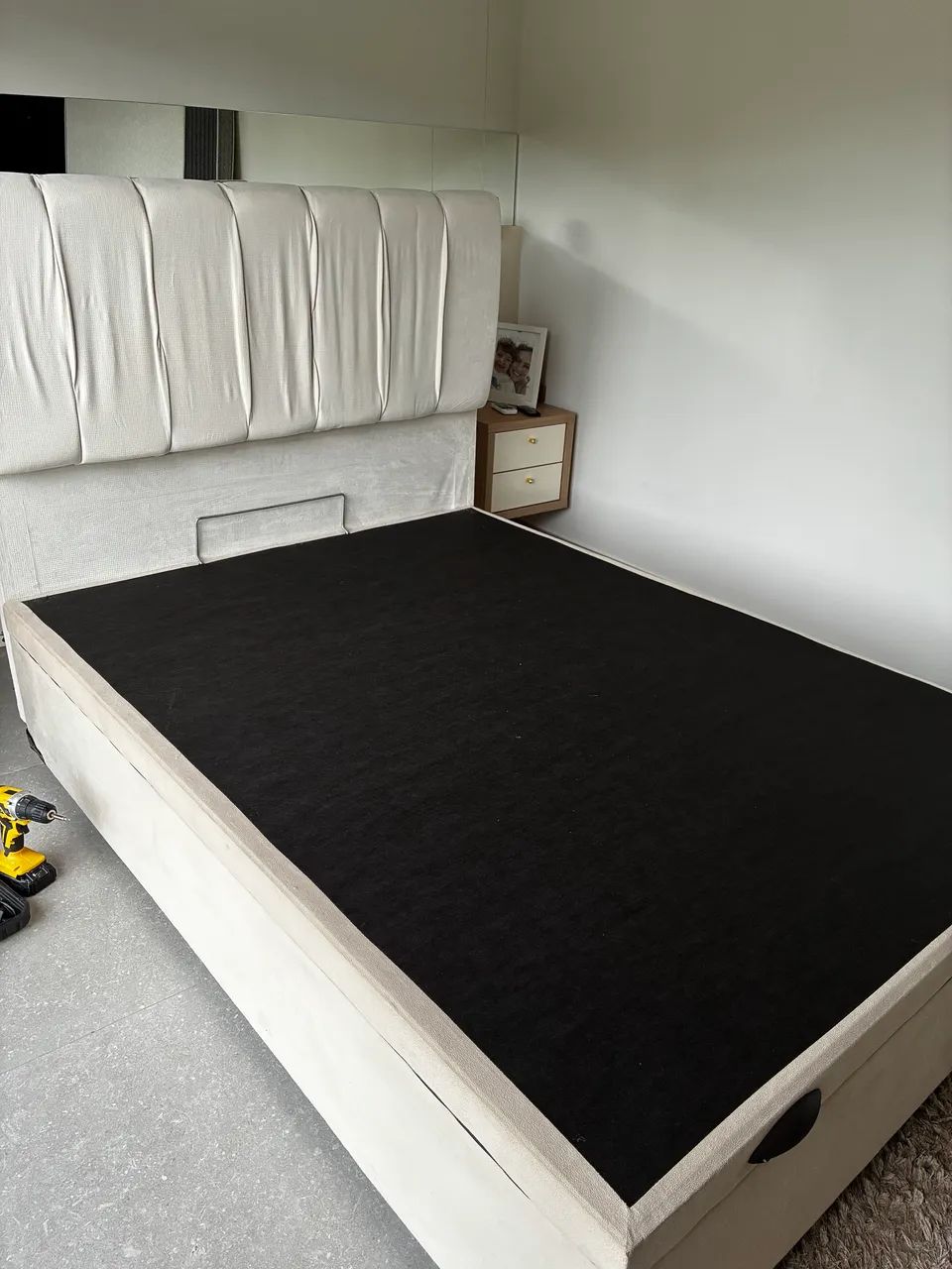 Cama box casal baú com cabeceira - Foto 4