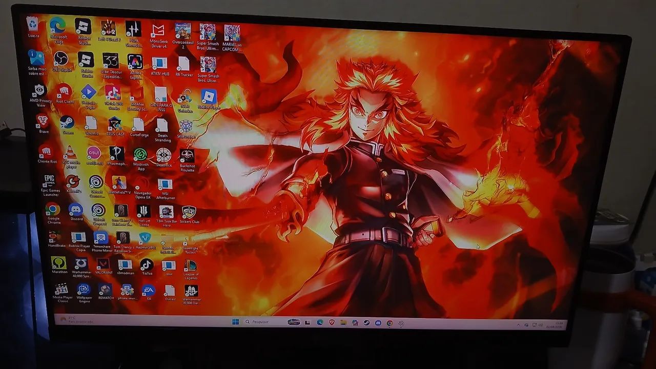 Monitor LG Ultra Gear 144HZ 24 polegadas com braço articulado 