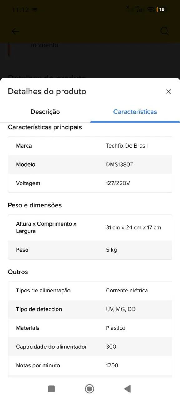 contadora de cédulas DMS-1380T - Foto 5