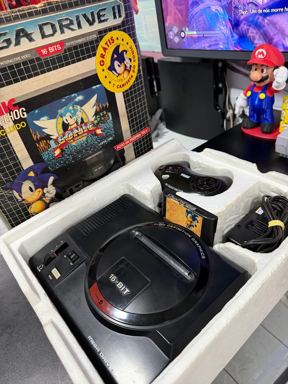 Mega Drive II + Cartucho Original Do Sonic  - Foto 5