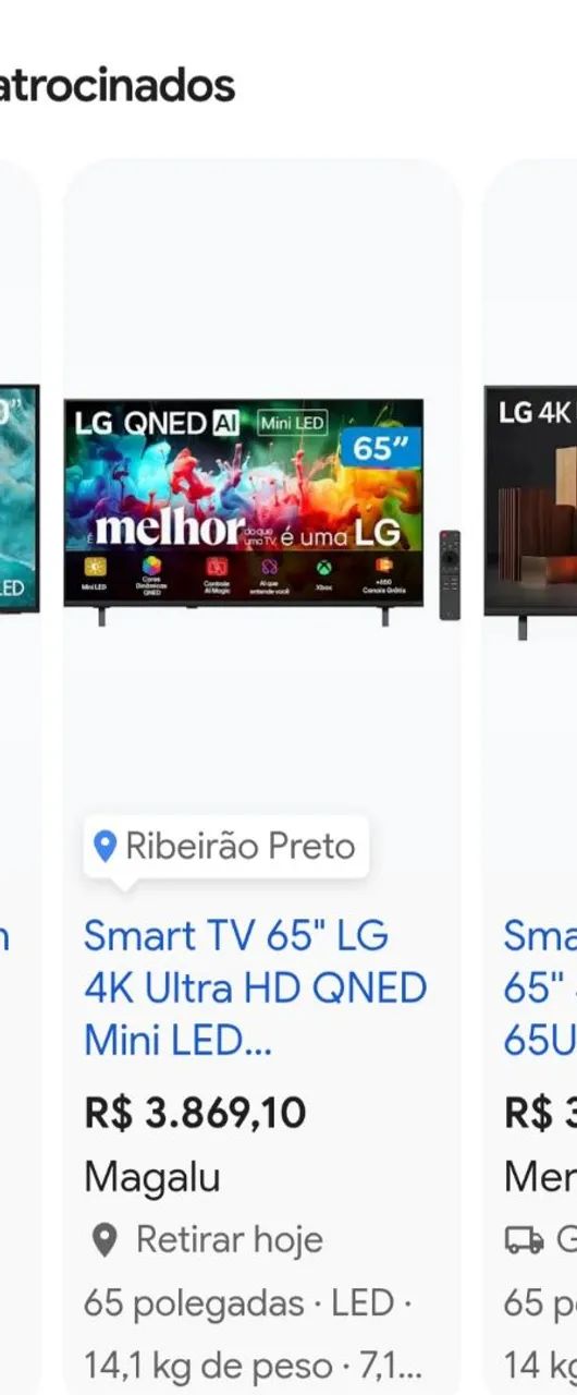 Vendo TV Smart 65 polegadas LG - Foto 3